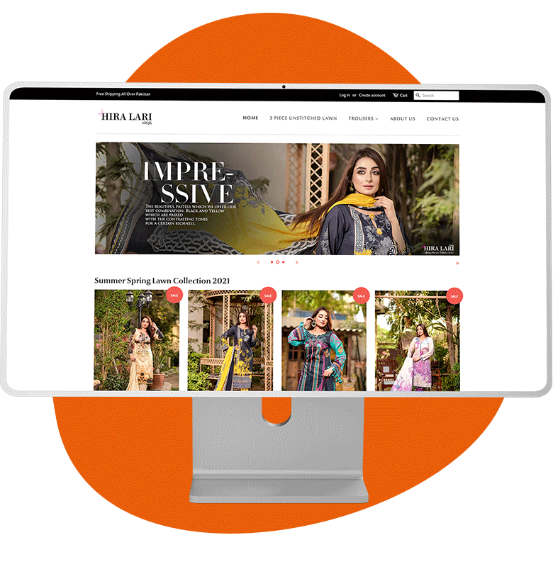 Hira Lari Lawn Ecommerce Website Development
